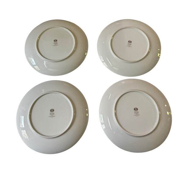 VTG Sango Black Bamboo Japan Salad Plates (4) #6518 Discontinued Brunch - Picture 4 of 5